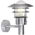 Nordlux Lønstrup 22 Wall Light Steel and Glass Grey | 220mm - IP44 - Suitable for E27 - Motion and Light Sensor