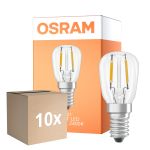 Multipack 10x Osram Special T LED E14 Tubular Filament Clear 1.6W 70lm - 824 Extra Warm White | Replaces 5W