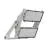Ledvance LED Floodlight Max Aluminium Grey 900W 169600lm 65x120d - 830 Warm White | IP66 - Asymmetrical